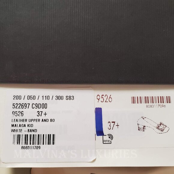 GUCCI SHOES MADELYN PUMPS CRYSTAL G BUCKLE LEATHER sz IT 37.5 US 7.5 - Picture 11 of 12